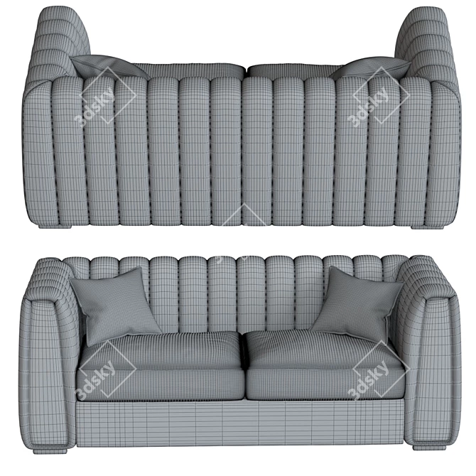 Elegant Kito Sofa: Origami Interior 3D model image 4