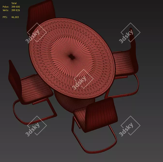 Anita Dining Set: Elegance and Comfort 3D model image 3