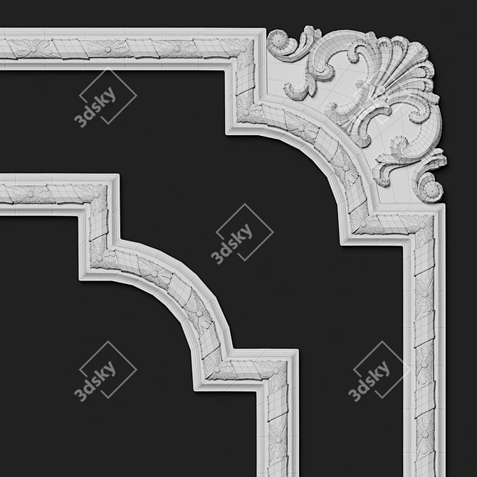 Fabello Decor Corner Element 3D model image 3