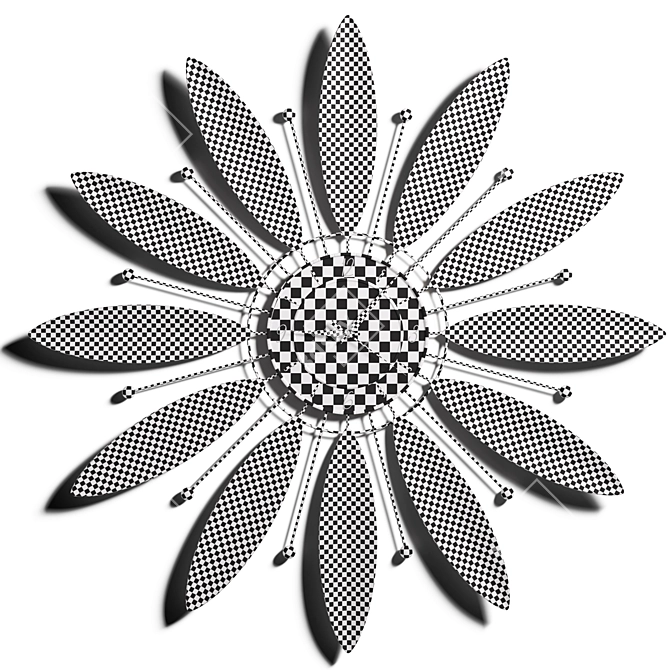 Radiant Sunflower Wall Decor 3D model image 4