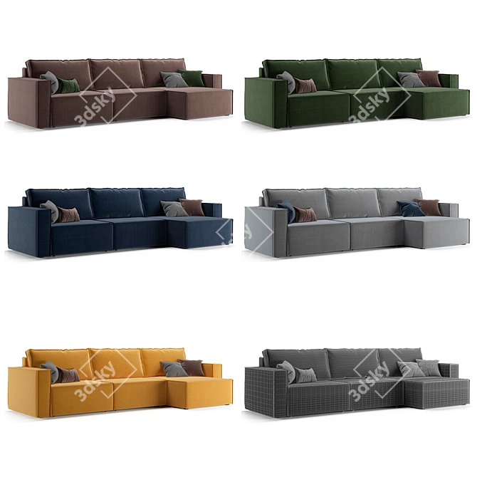 Loft Corner Sofa - Endless Comfort 3D model image 2