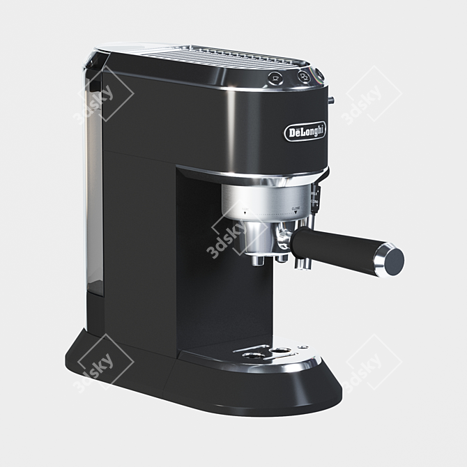 DeLonghi Dedica EC685.BK Coffee Maker: Carob Type, Compact Size 3D model image 2