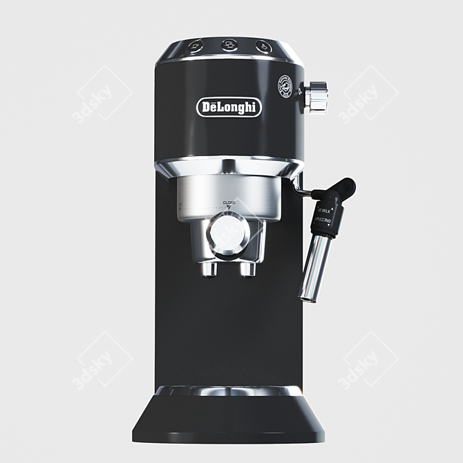 DeLonghi Dedica EC685.BK Coffee Maker: Carob Type, Compact Size 3D model image 3