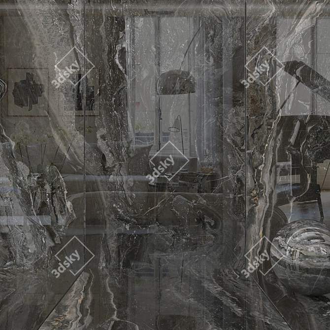 Museum Orobico Dark Marble Tiles 3D model image 1