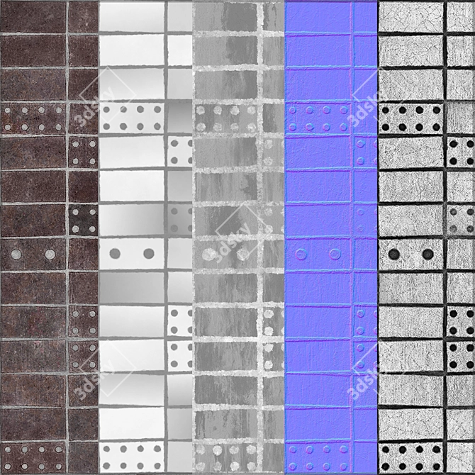 4K Textured Seamless Brick Material 3D model image 3