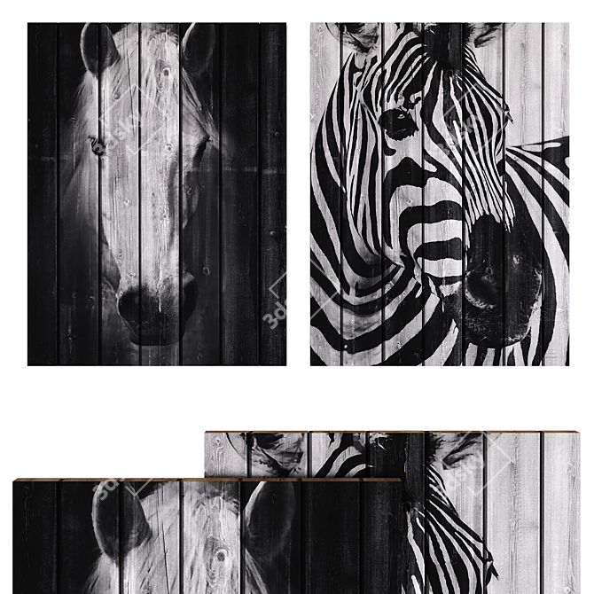Rustic Board Art: 1100x830, 1572 Polys, 1800 Verts 3D model image 4