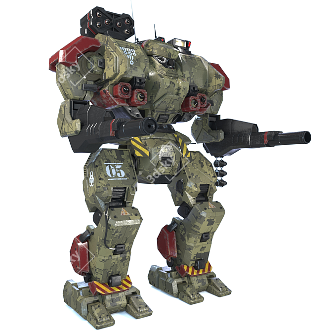 Legendary Warhammer WHM-7S: Heavy BattleMech 3D model image 4