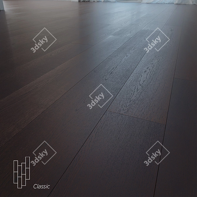 Tonga Oak Flooring: Beautifully Textured & Versatile 3D model image 1