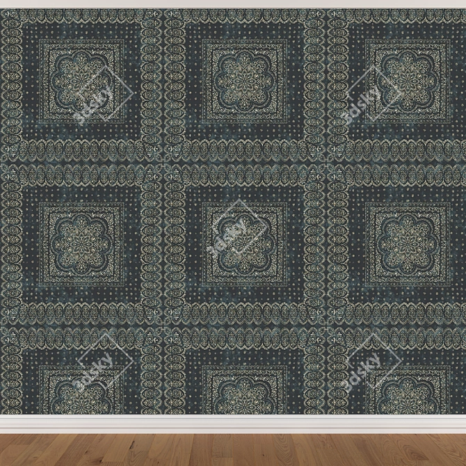 Seamless Wallpaper Set 952 (3 Colors) 3D model image 3