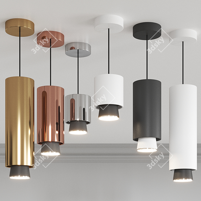 Fabbian Claque F43 LED Ceiling Lamp 3D model image 1