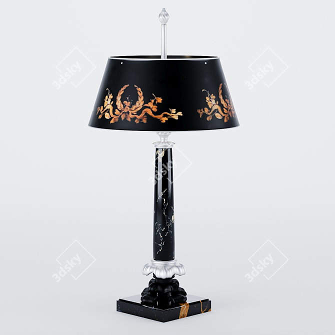 Vintage Brass Table Lamp 3D model image 1