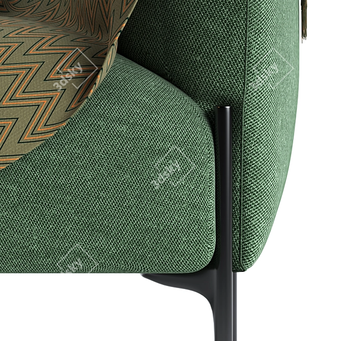 Organic Curve Panda Sofa 3D model image 3