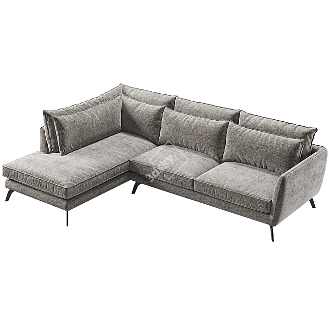 Leone Corner Sofa: Minimalistic, Spacious, Stylish 3D model image 2