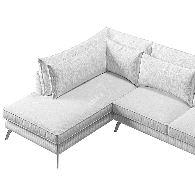 Leone Corner Sofa: Minimalistic, Spacious, Stylish 3D model image 5