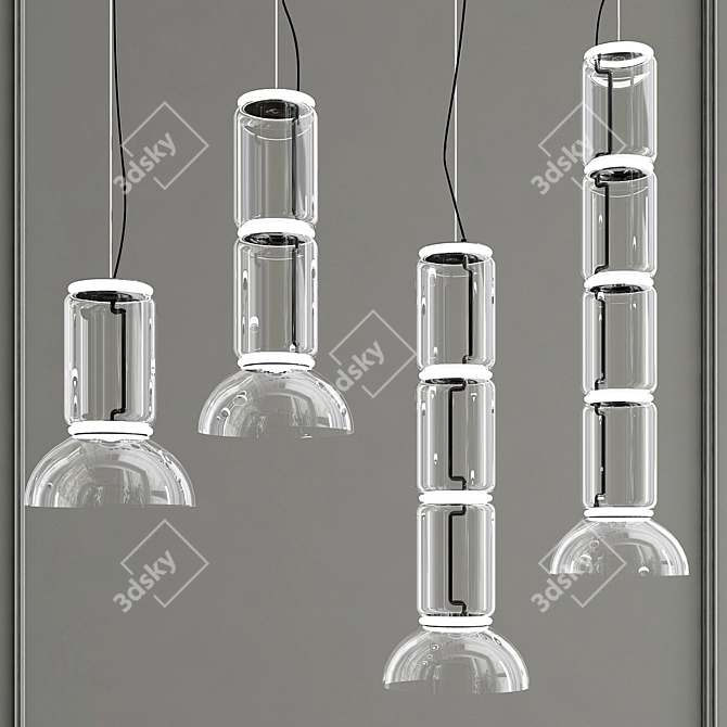 Ethereal Glass Pendant Light 3D model image 2