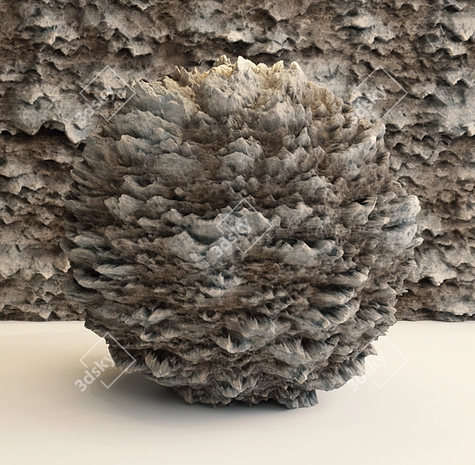 Brown Rock VRAY PBR: 4k, Adjustable Displacement 3D model image 4