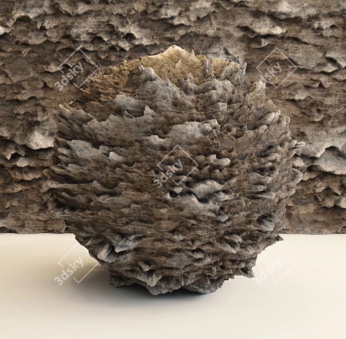 Brown Rock PBR VRAY Material 3D model image 4