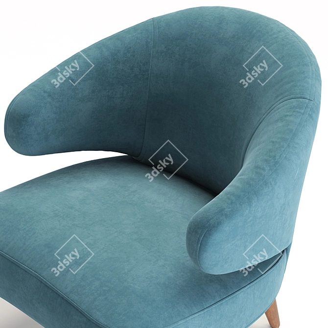 Minotti Aston Armchair: 3ds Max Marvelous Software, Blue and Orange Color Options 3D model image 4
