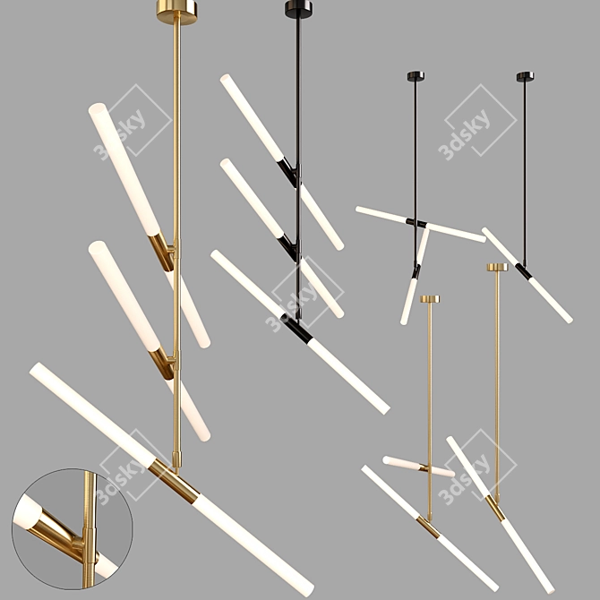 Modern Scandinavian Pendant Lights 3D model image 1