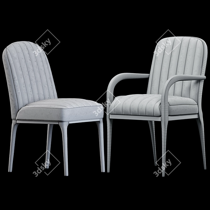 Elegant Parigi Chair: Stylish & Comfortable 3D model image 5