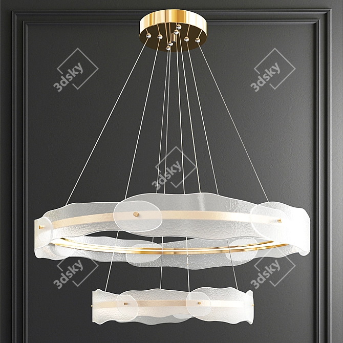 Illuminous Solstice LED Chandelier 3D model image 1