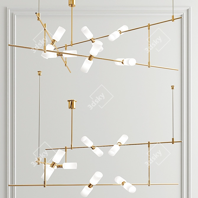 Geometric ModernRail Linear Suspension - 2 Types 3D model image 3
