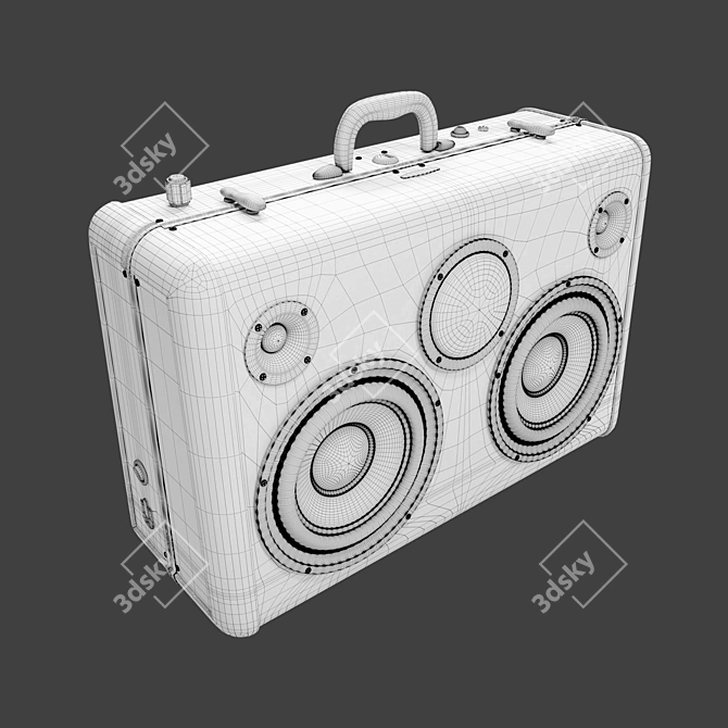 Compact Wireless Speaker with Stunning Sound 3D model image 9