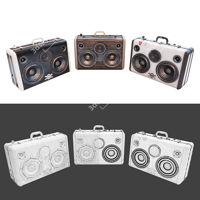 Compact Wireless Speaker with Stunning Sound 3D model image 12