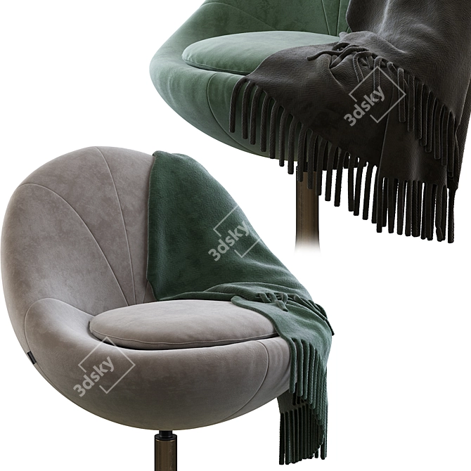 Contemporary Venus Chair: Elegant Design 3D model image 4