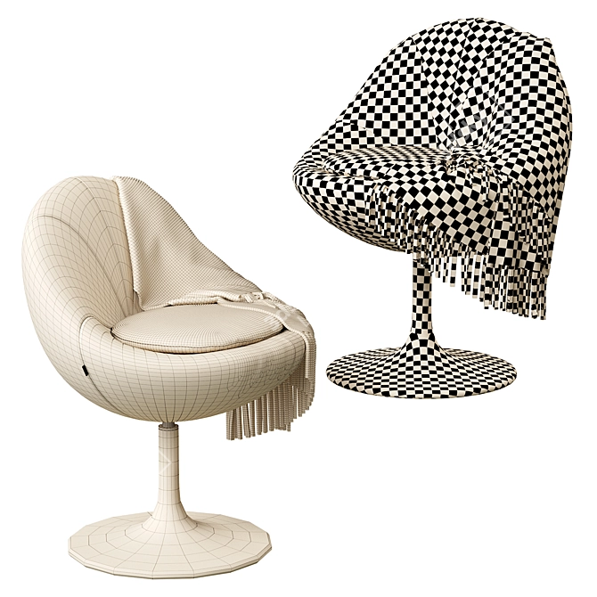 Contemporary Venus Chair: Elegant Design 3D model image 5