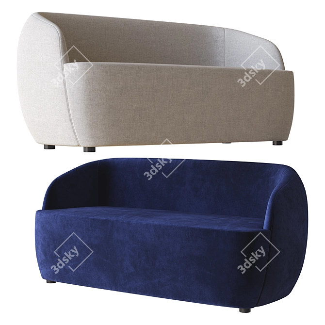 Gorgeous Gwyneth Loveseat: CB2 Delight 3D model image 2