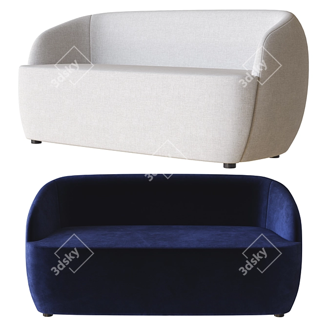 Gorgeous Gwyneth Loveseat: CB2 Delight 3D model image 3