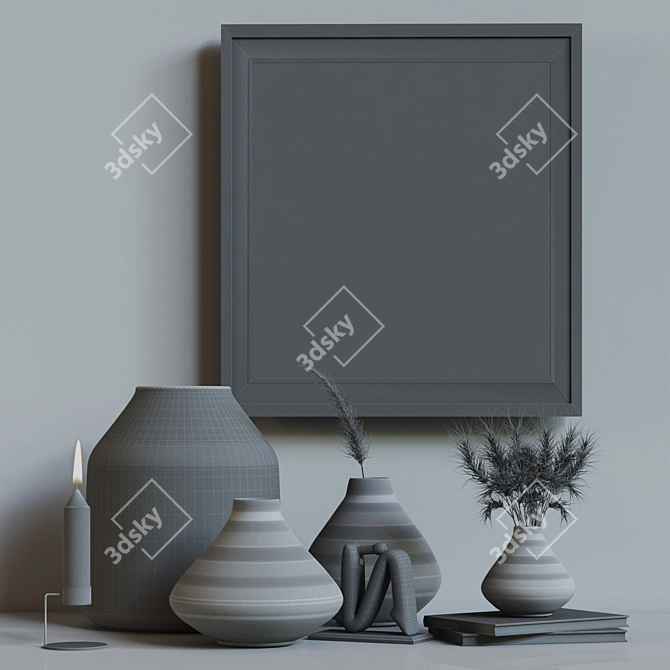 Elegant Decor Set 07 3D model image 4
