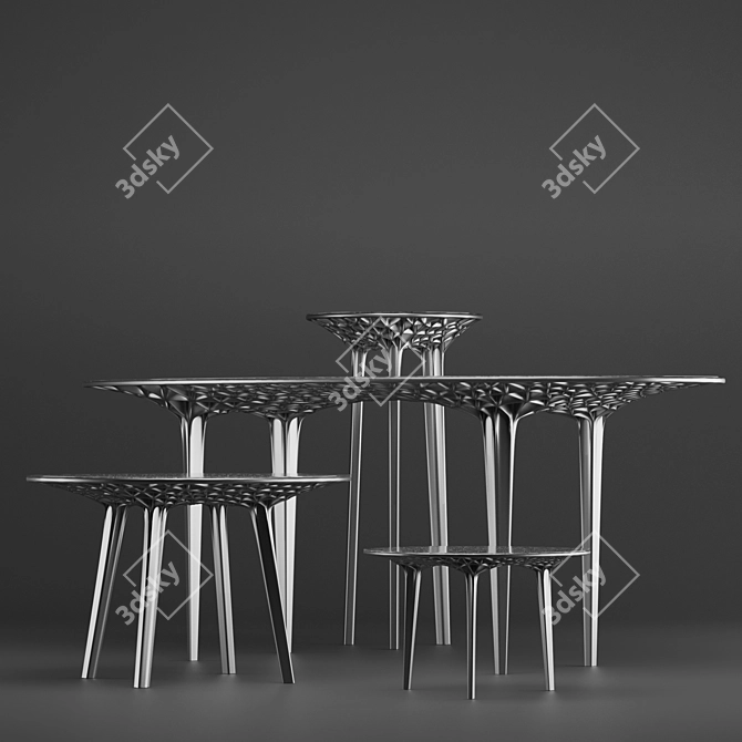 Sedona Sandstone Tables & Stool 3D model image 5