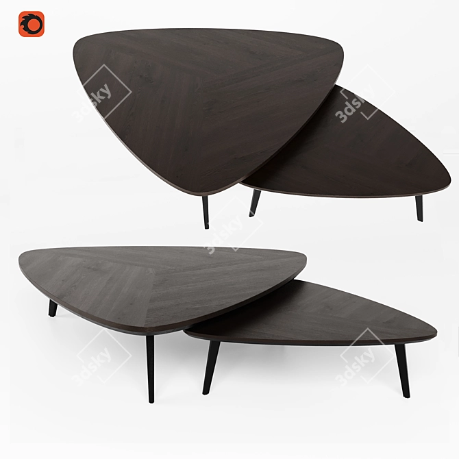 Elegant Eichholtz Lauren Coffee Table Set 3D model image 5