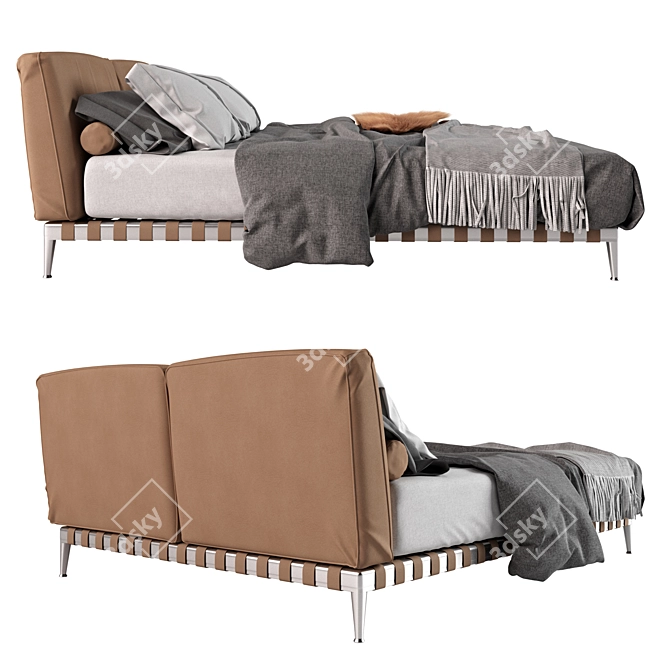 Flexform Bed Gregory: Elegant Design, Superior Comfort 3D model image 2