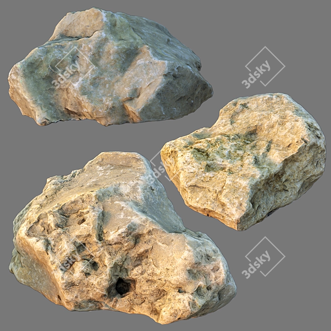 4K Stone Package: Photogrammetry 3D Scan 3D model image 3