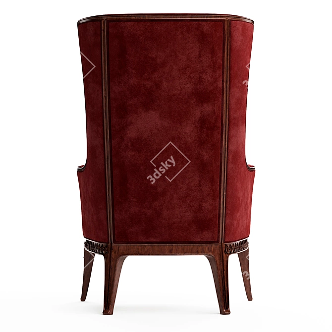 Elegant Aubepine Armchair by Majorelle 3D model image 3