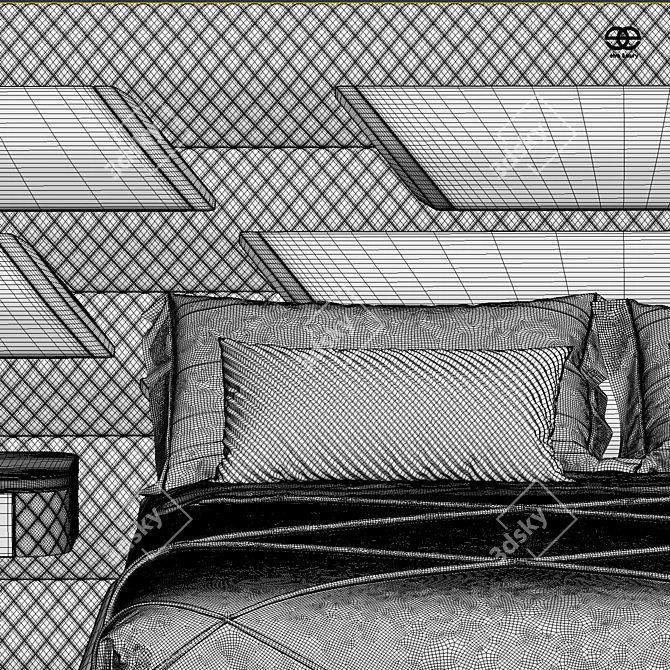 Luxury Elve Bed 3D model image 5