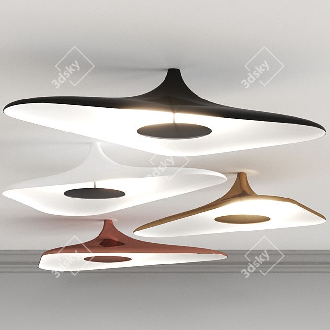 Soleil Noir Studio Odile Decq Ceiling Lamp 3D model image 1