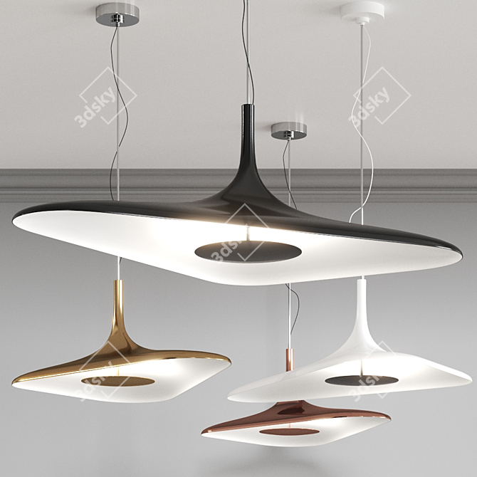 Luceplan Soleil Noir Pendant Lamp 3D model image 1