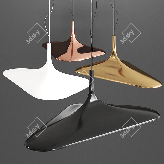 Luceplan Soleil Noir Pendant Lamp 3D model image 3