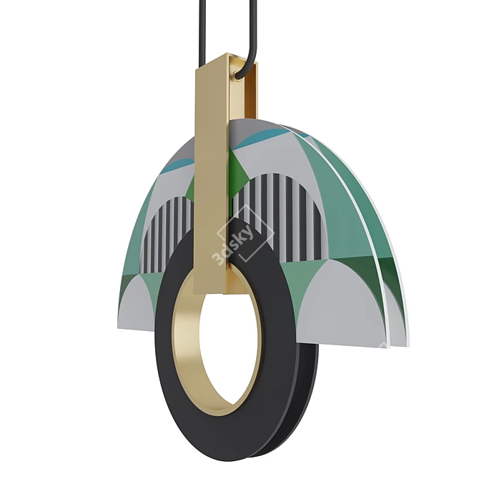 Elegant Miami Pendant Lamp 3D model image 2