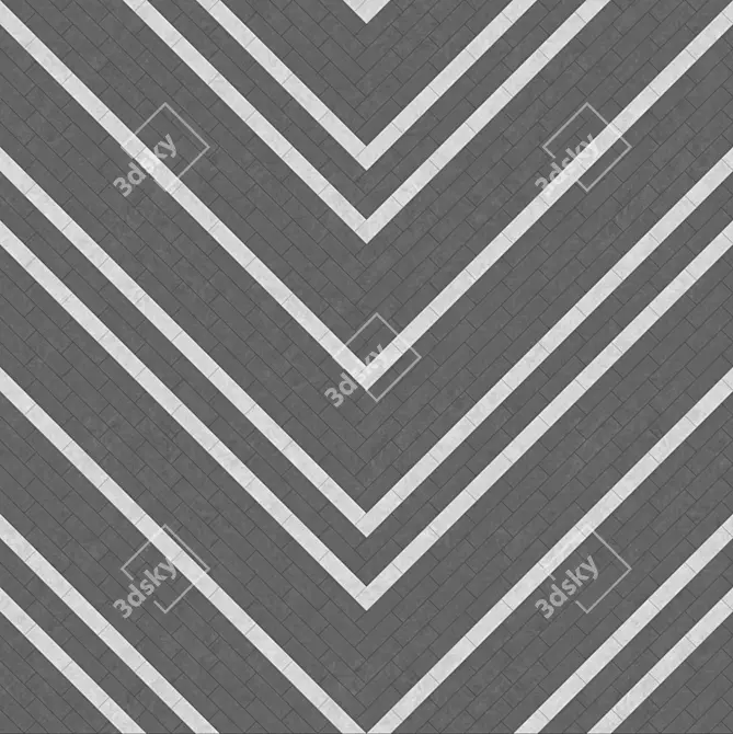 Seamless Sidewalk Tile: Perfect for Your Project! 3D model image 1