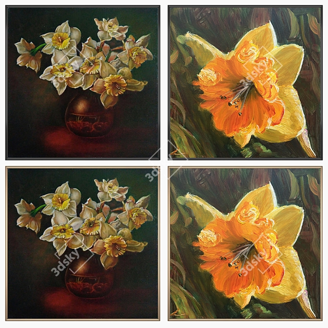 Stylish Wall Art Set 3D model image 2