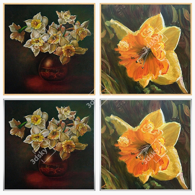 Stylish Wall Art Set 3D model image 3