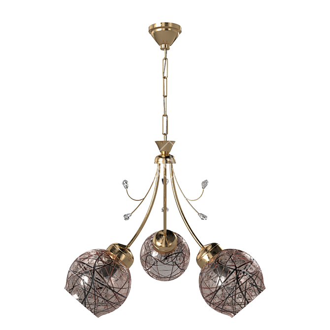 Radiant Elegance Chandelier 3D model image 1