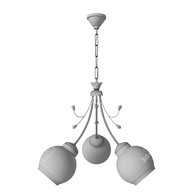 Radiant Elegance Chandelier 3D model image 2