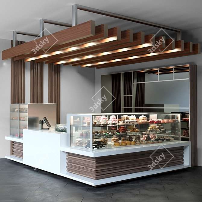 Sweet Treats: Cafe Delights Refrigerator 3D model image 1