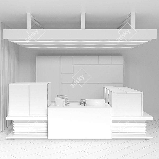 Sweet Treats: Cafe Delights Refrigerator 3D model image 3